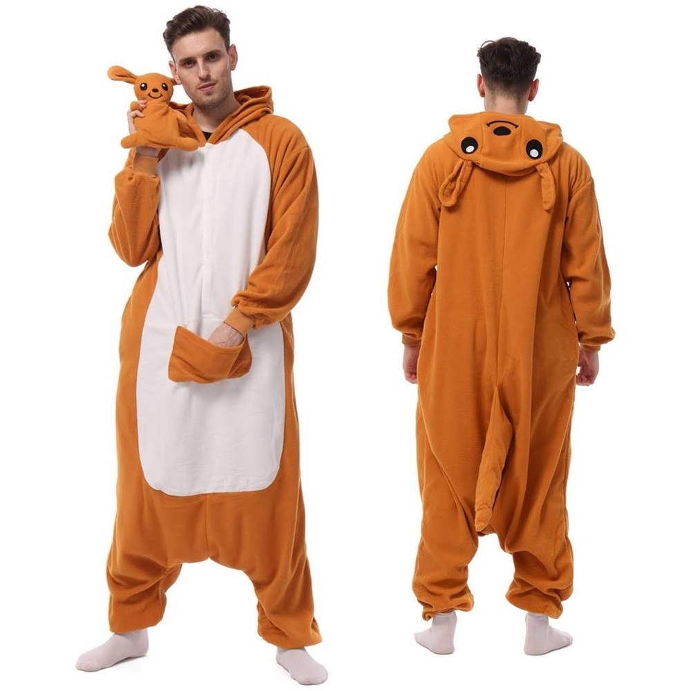 Adult Kangaroo Onsie Pajama - Halloween Costume
